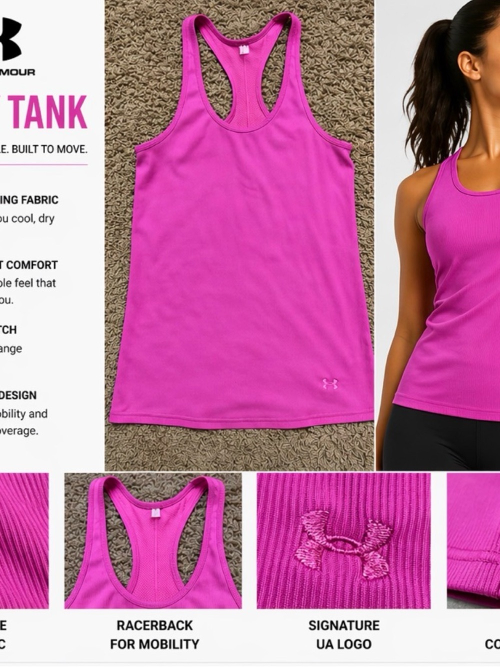 Under Armour Women's Racerback Tank Top - Pink